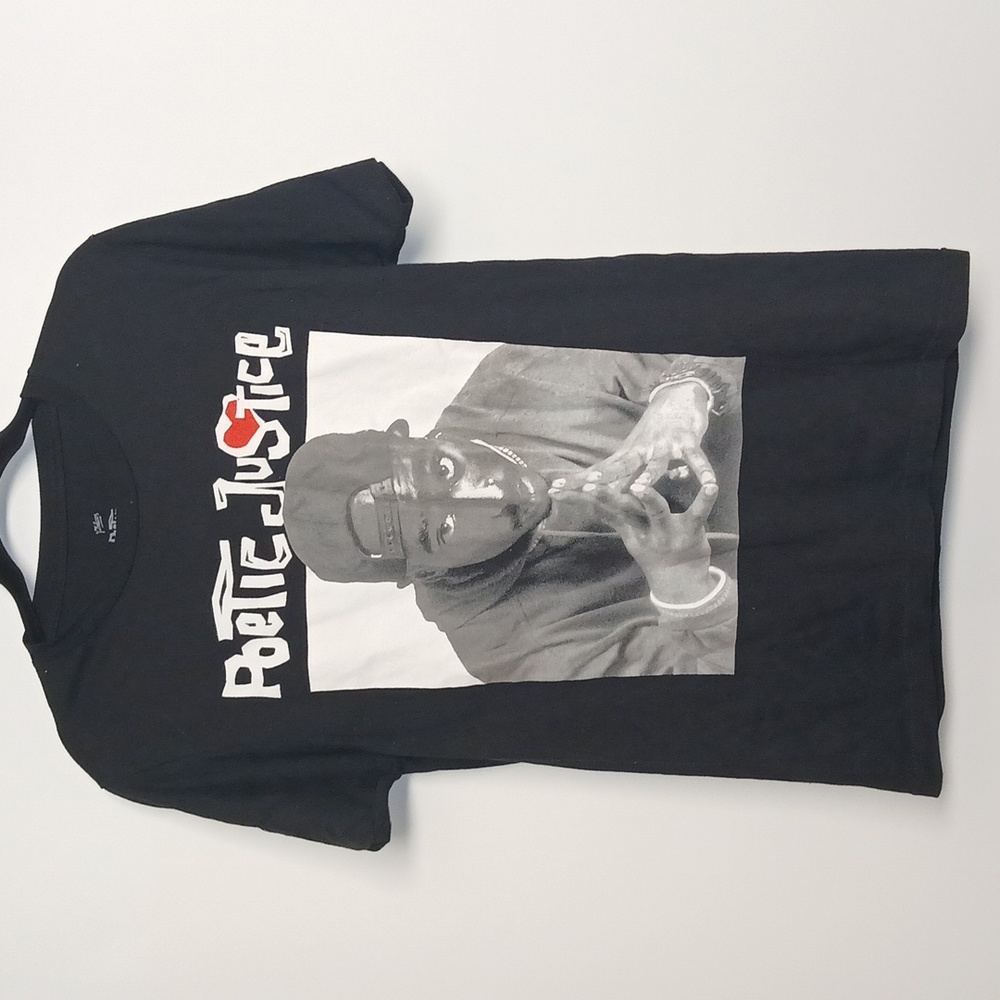 Philcos Poetic Justice A Street Romanxe Men T Shirt Blacl Whit Size Small NWOT - Picture 1 of 6